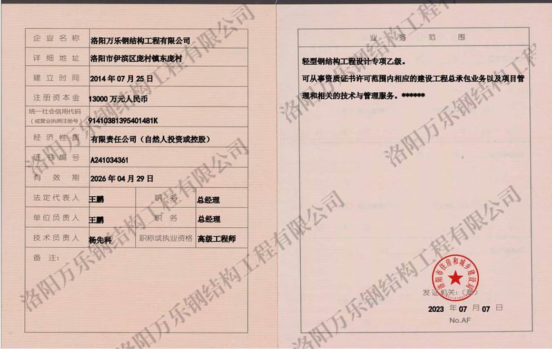 工程設計專(zhuān)項乙級